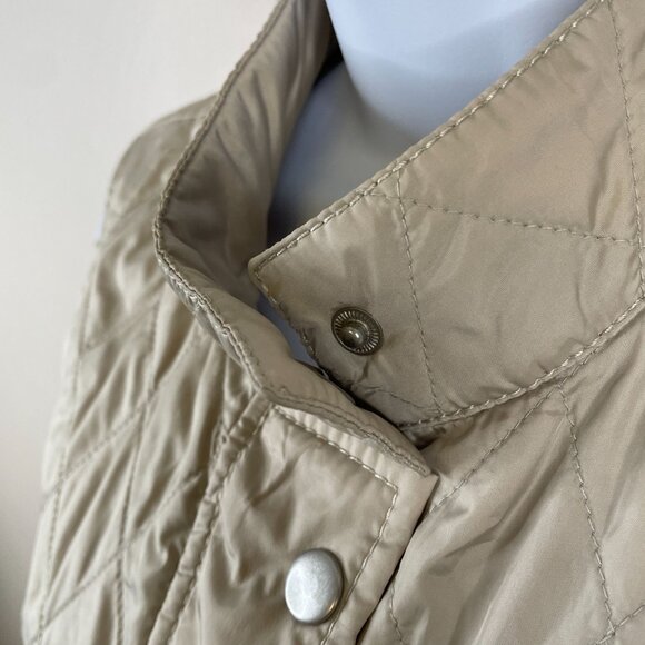Banana Republic Old Money English Country Hunting Quilted Vest Size M Champagne - Picture 7 of 13